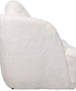Fauteuil cosy Furdol Tissu Effet peau de mouton Crème