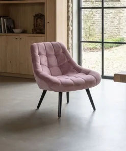 Fauteuil Danios Velours Rose
