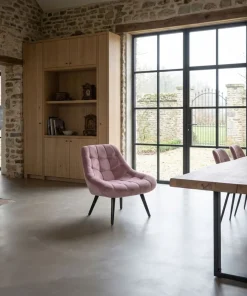 Fauteuil Danios Velours Rose