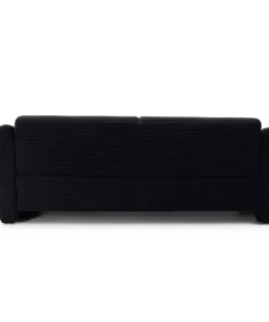 Fauteuil design Maximilien Métal doré et Velours côtelé Noir
