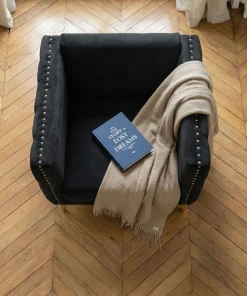 Fauteuil Joshua Velours Noir