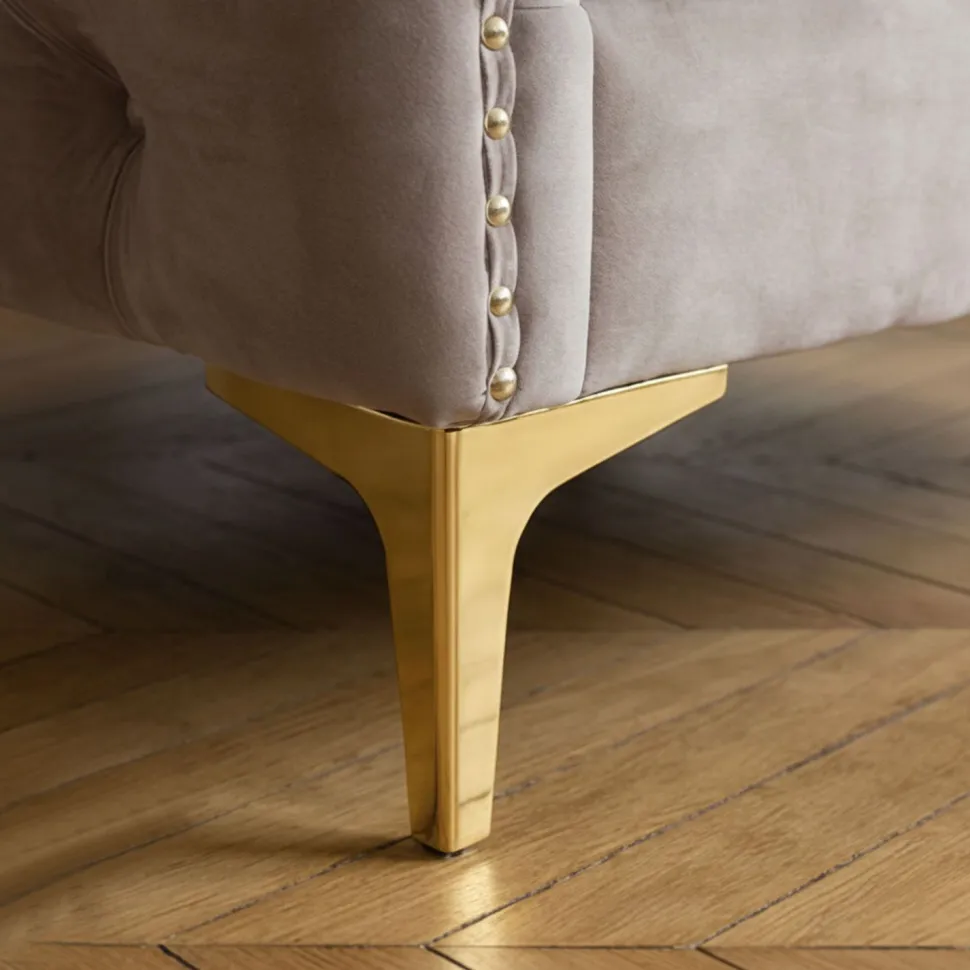 Fauteuil Joshua Velours Taupe
