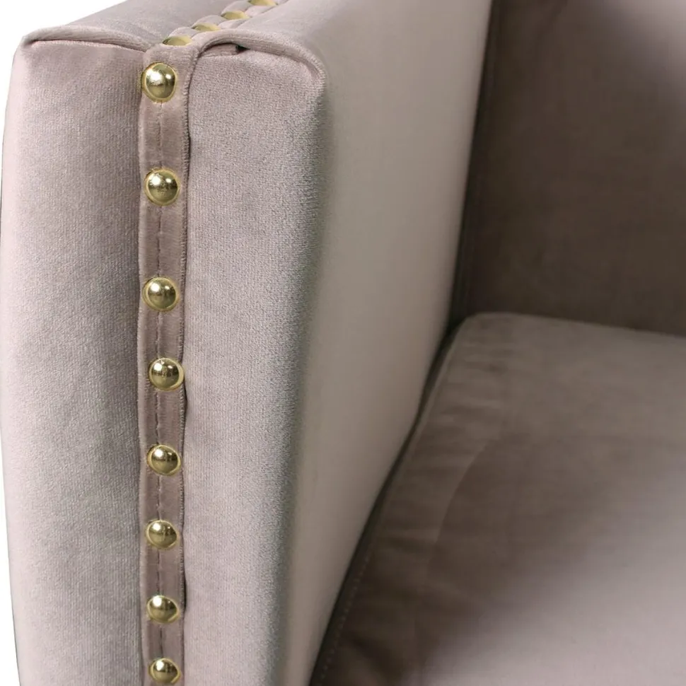 Fauteuil Joshua Velours Taupe