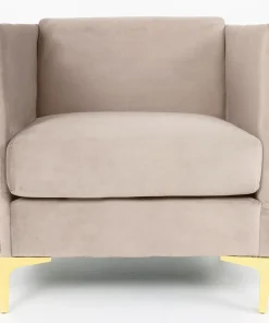 Fauteuil Joshua Velours Taupe
