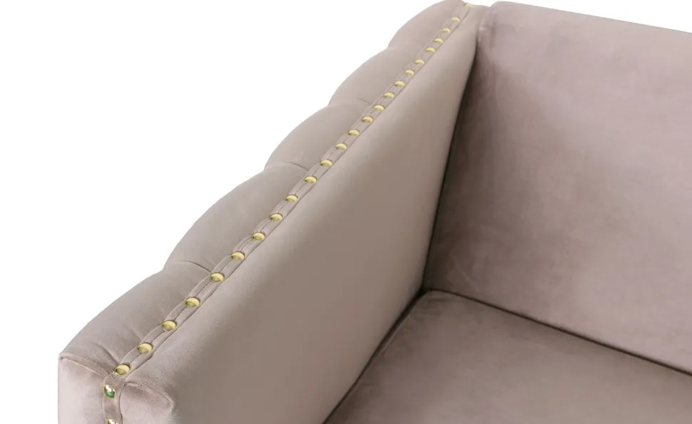 Fauteuil Joshua Velours Taupe