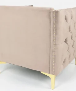 Fauteuil Joshua Velours Taupe