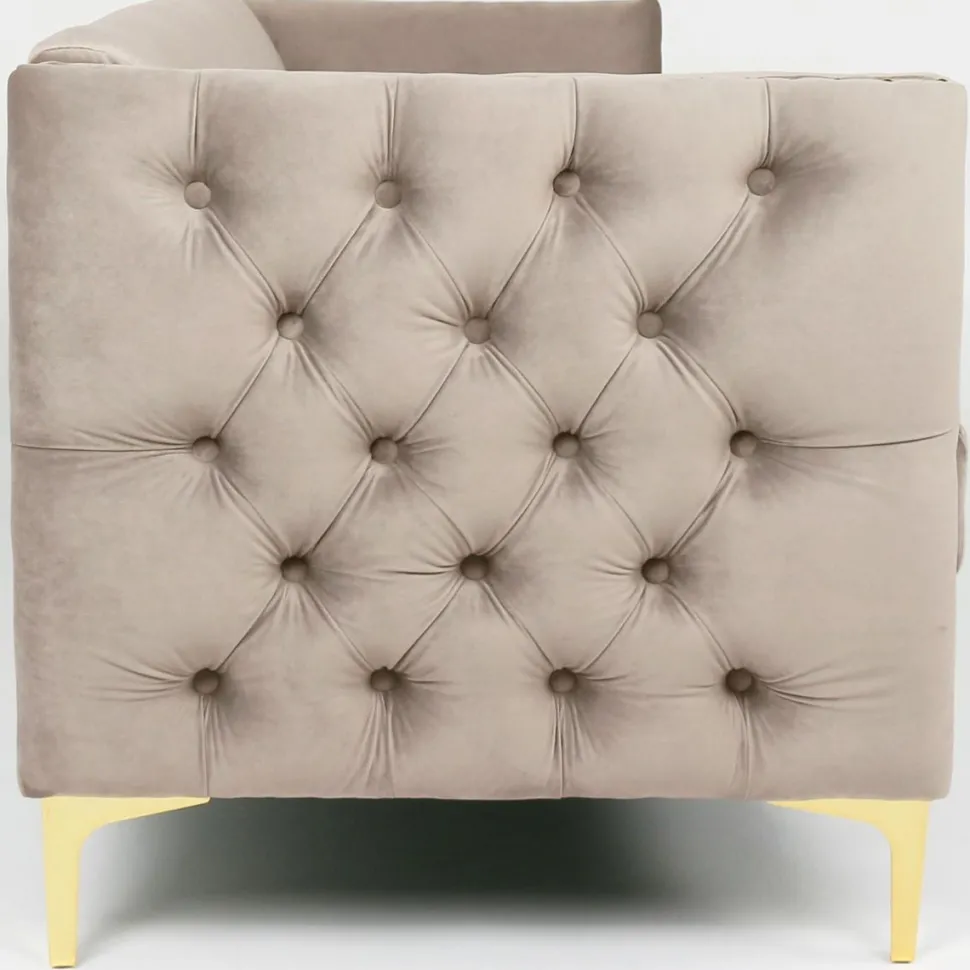 Fauteuil Joshua Velours Taupe