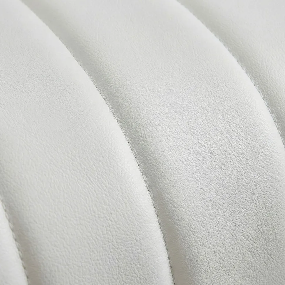 Fauteuil moderne à coutures verticales Sacramento Simili Blanc