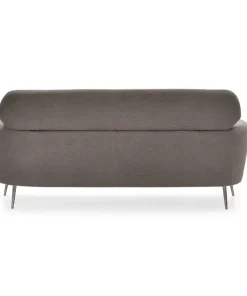 Fauteuil moderne avec haut dossier Damigal Tissu doux Gris taupe