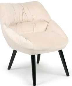 Fauteuil moderne et confortable Patrick Velours Beige