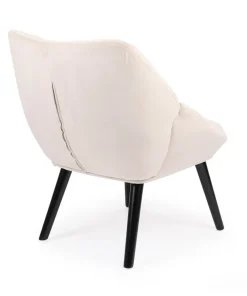 Fauteuil moderne et confortable Patrick Velours Beige