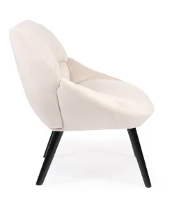 Fauteuil moderne et confortable Patrick Velours Beige