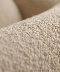 Fauteuil méridienne style bergère relax Shirley Tissu bouclette Beige