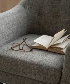 Fauteuil scandinave Fidelio Tissu Taupe