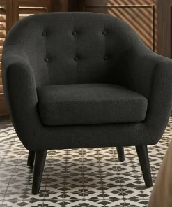 Fauteuil scandinave Fidelio Tissu Noir