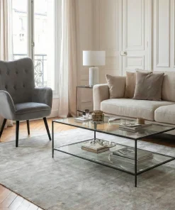 Fauteuil scandinave Klarys Velours Gris