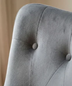 Fauteuil scandinave Klarys Velours Gris