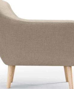 Fauteuil scandinave Savoy tissu Beige