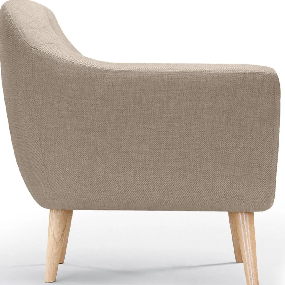 Fauteuil scandinave Savoy tissu Beige