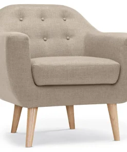Fauteuil scandinave Savoy tissu Beige