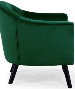 Fauteuil scandinave Savoy Velours Vert