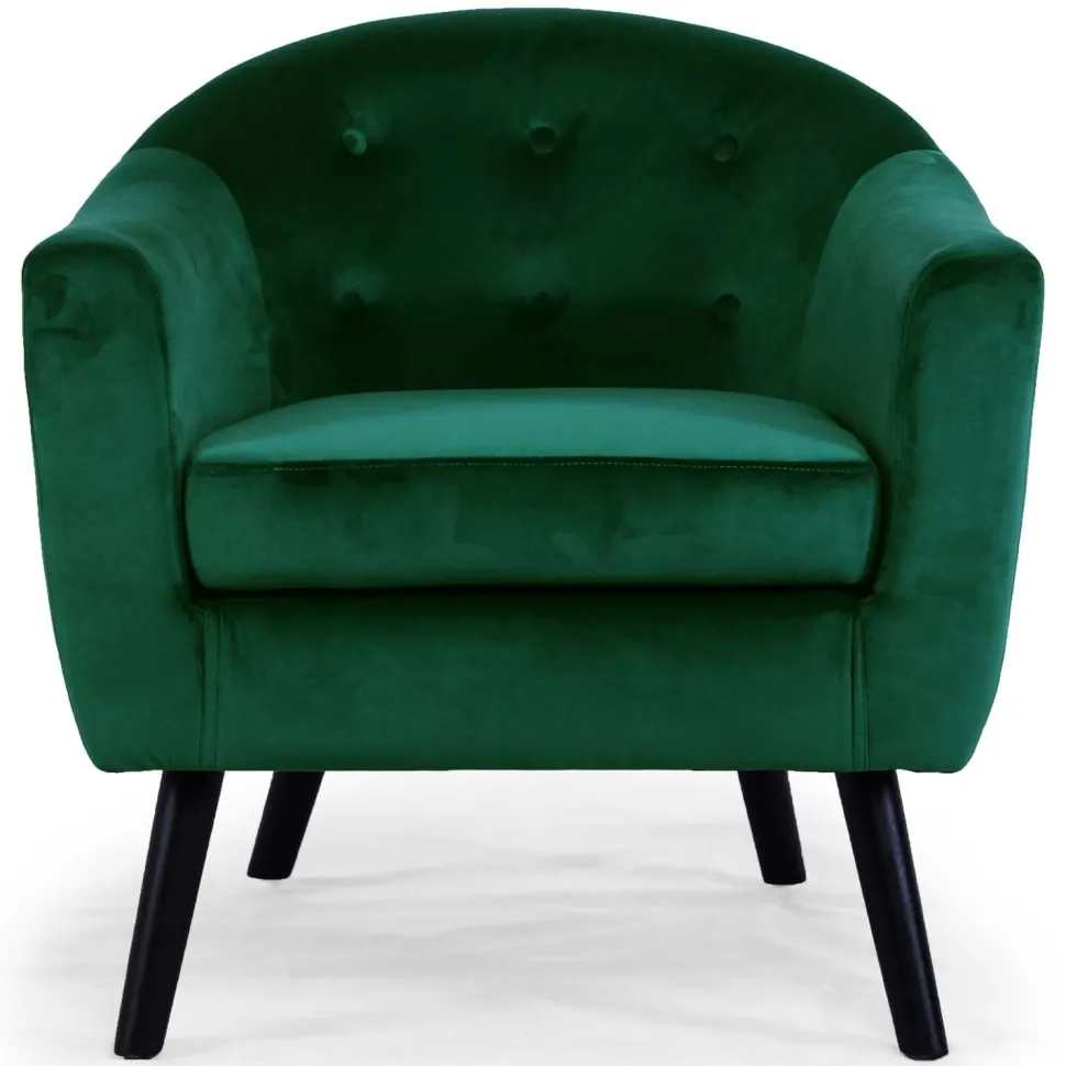 Fauteuil scandinave Savoy Velours Vert