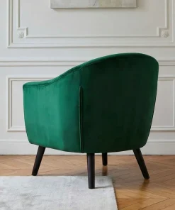 Fauteuil scandinave Savoy Velours Vert