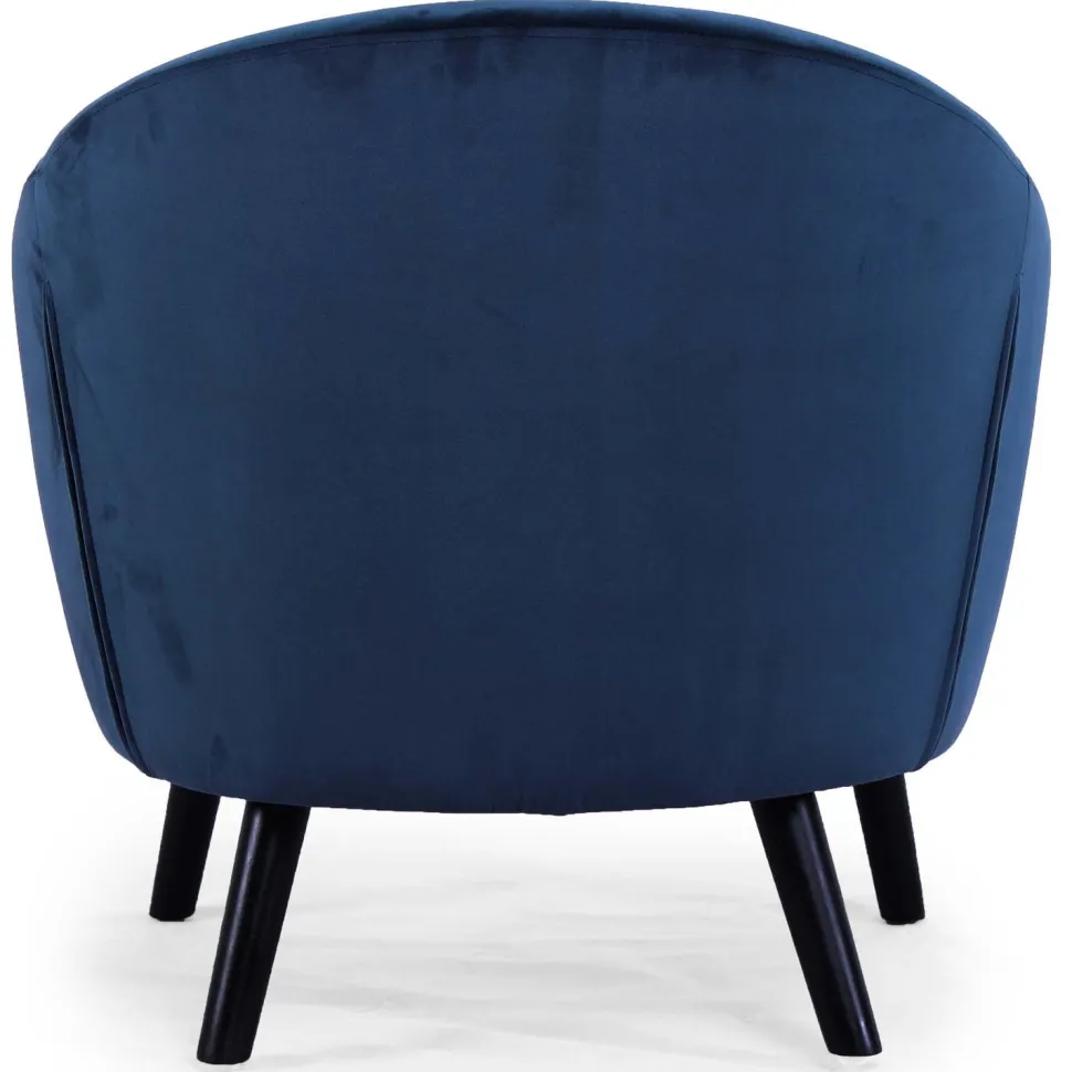 Fauteuil scandinave Savoy Velours Bleu