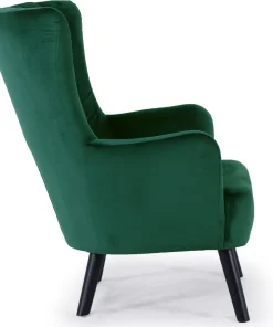 Fauteuil scandinave Vidal en Velours Vert