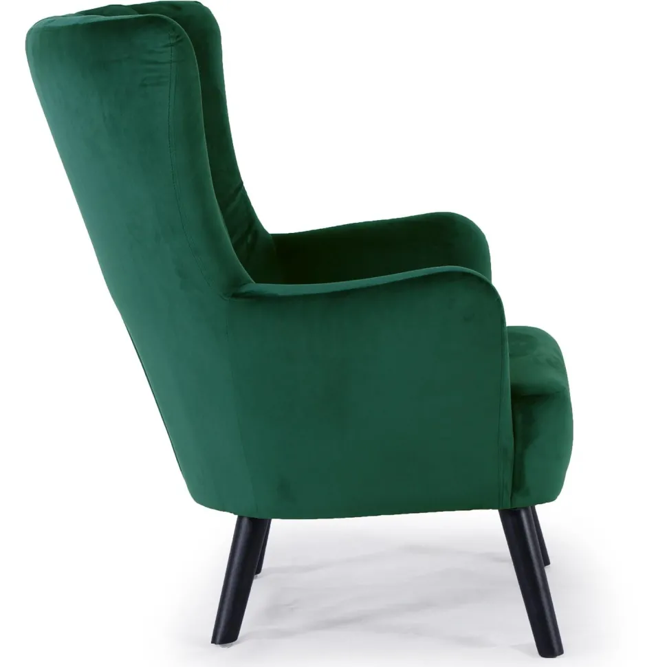 Fauteuil scandinave Vidal en Velours Vert
