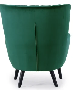 Fauteuil scandinave Vidal en Velours Vert