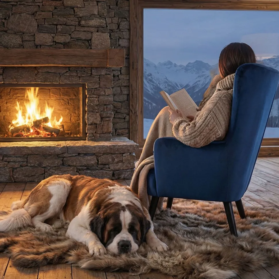 Fauteuil scandinave Vidal en Velours Bleu