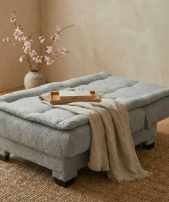 Fauteuil transformable en banquette Lefkada Tissu texturé Gris