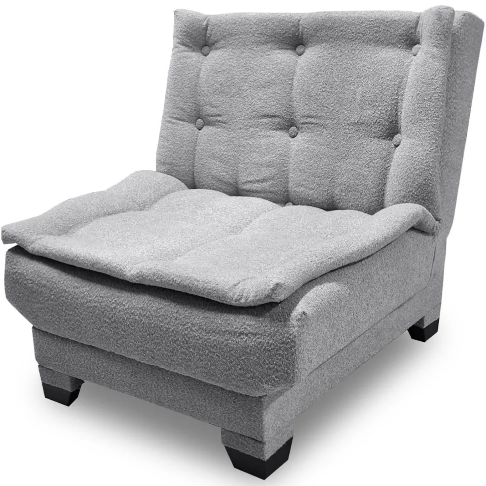 Fauteuil transformable en banquette Lefkada Tissu texturé Gris