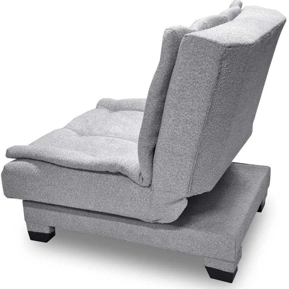 Fauteuil transformable en banquette Lefkada Tissu texturé Gris