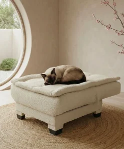 Fauteuil transformable en banquette Lefkada Tissu texturé Beige