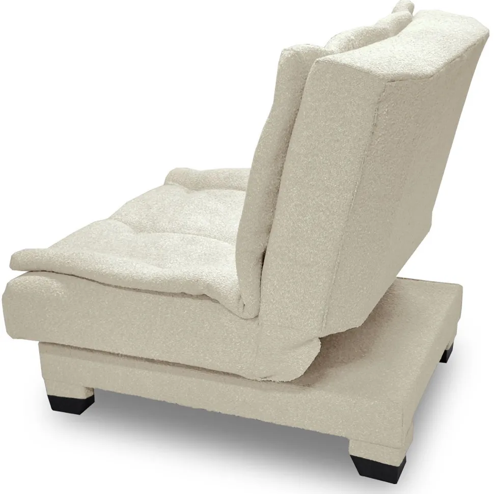 Fauteuil transformable en banquette Lefkada Tissu texturé Beige