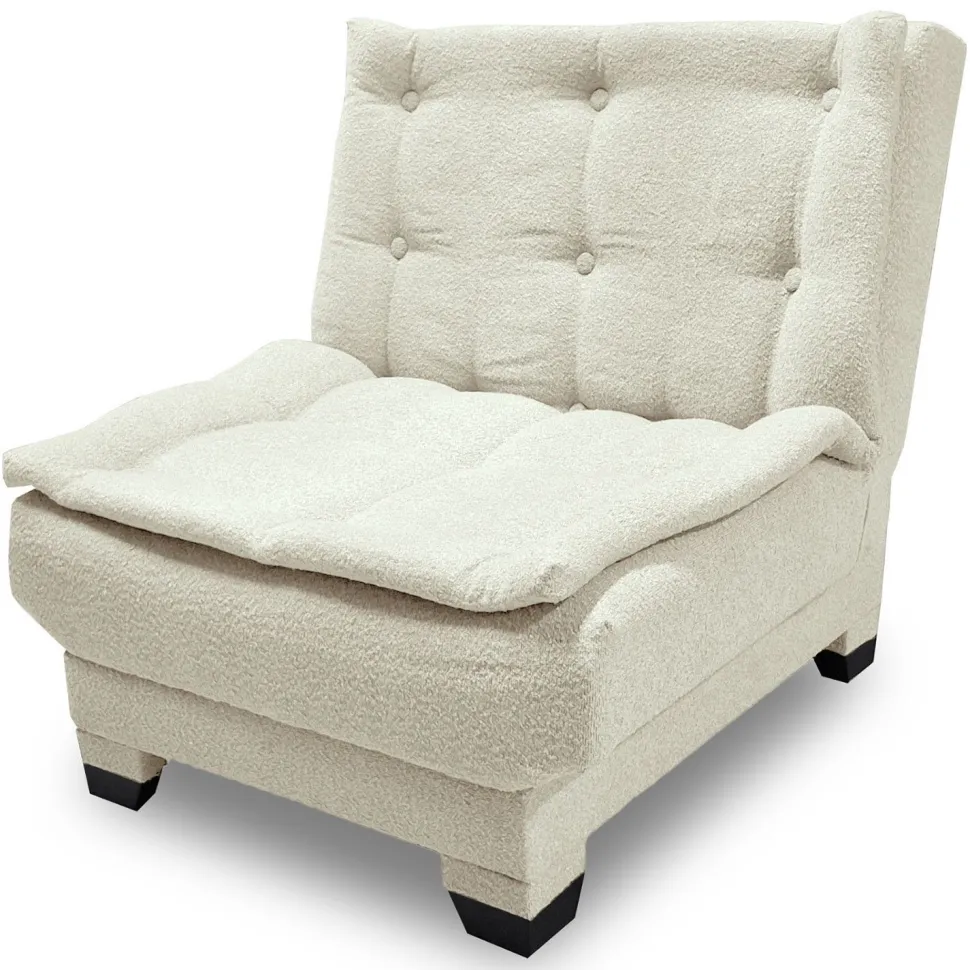 Fauteuil transformable en banquette Lefkada Tissu texturé Beige