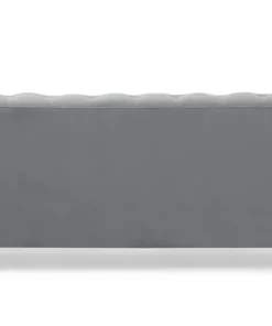 Grand canapé 3 places Chesterfield Velours Argent