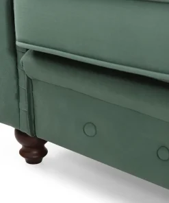 Grand canapé 2 places Chesterfield Velours Vert