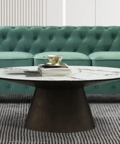 Grand canapé 3 places Chesterfield Velours Vert