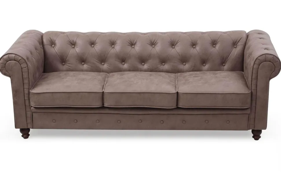 Grand canapé 3 places Chesterfield Vintage