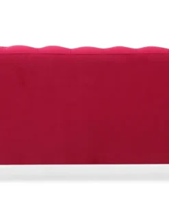 Grand canapé 2 places Chesterfield Velours Rouge