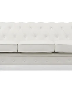 Grand canapé 3 places Chesterfield Blanc