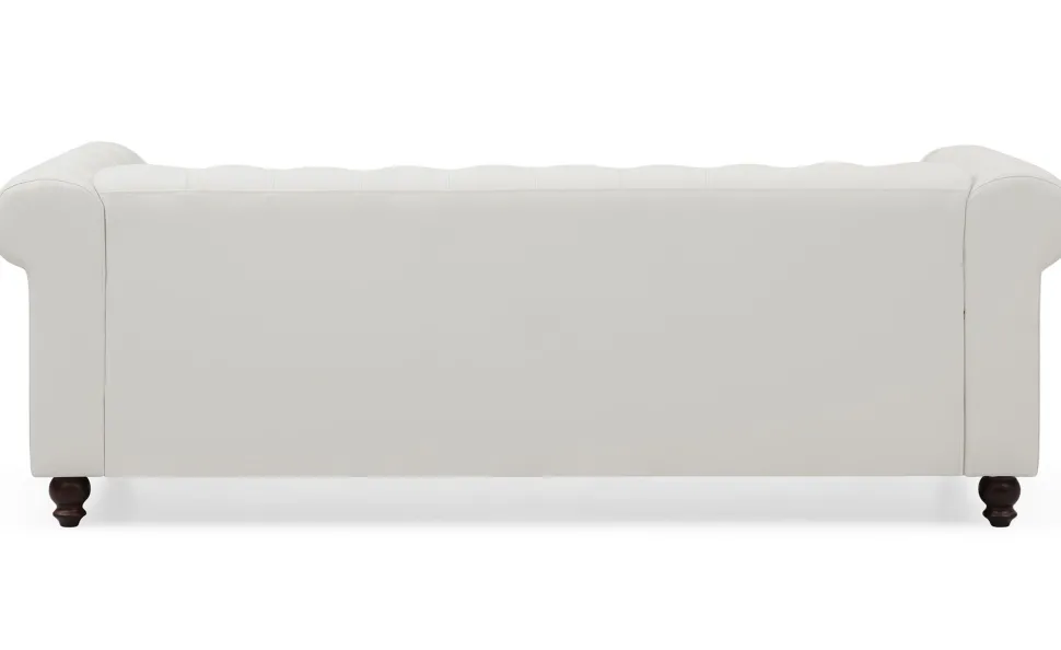 Grand canapé 3 places Chesterfield Blanc