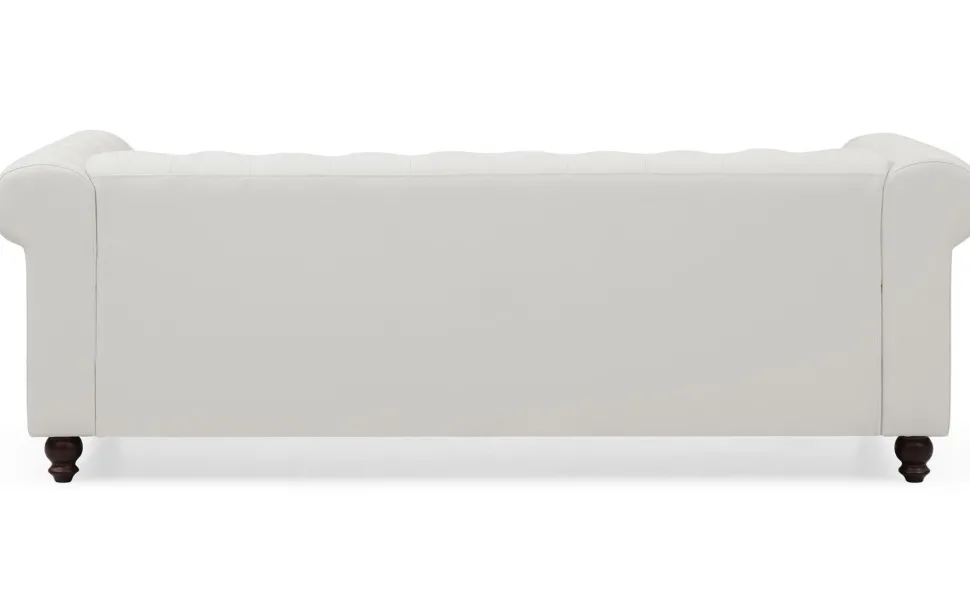 Grand canapé 3 places Chesterfield Blanc