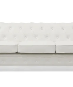 Grand canapé 3 places Chesterfield Blanc