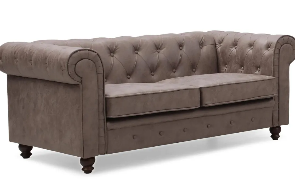 Grand canapé 2 places Chesterfield Vintage