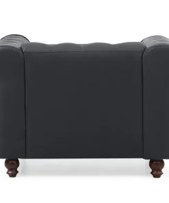 Grand fauteuil Chesterfield Noir