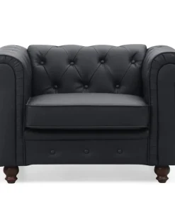 Grand fauteuil Chesterfield Noir